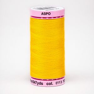 Univerzální šicí nit Amann ASPO 120 polyesterová, žlutá 0113, návin 500m 