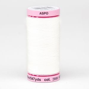 Univerzální šicí nit Amann ASPO 120 polyesterová, bílá 2000, návin 500m 