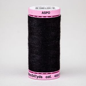 Univerzální šicí nit Amann ASPO 120 polyesterová, černá 4000, návin 500m 