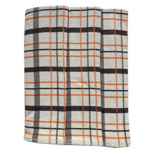 Kuchyňské utěrky EGYPTSKÁ BAVLNA 80, béžovo-oranžové káro, 3 kusy, 50x70cm