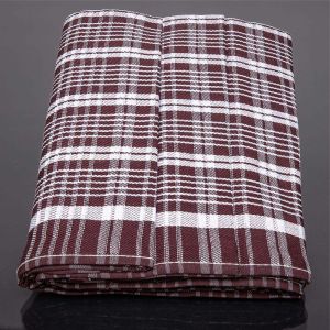 Kuchyňské utěrky EGYPTSKÁ BAVLNA 60, hnědé káro, 3 kusy, 50x70cm