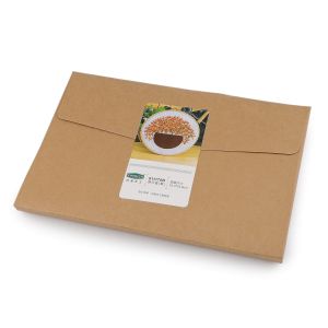 Vyšívací dárková sada s předtištěným motivem 940151/5, oranžové květy (předtisk, jehly a příze), 15x22cm