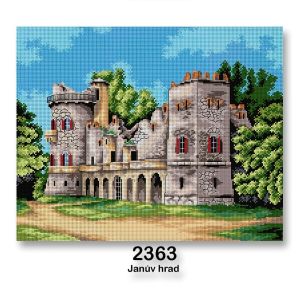 Vyšívací předloha, obrázek na vyšívání 70242/2363, Janův hrad, zelená, 40x50cm