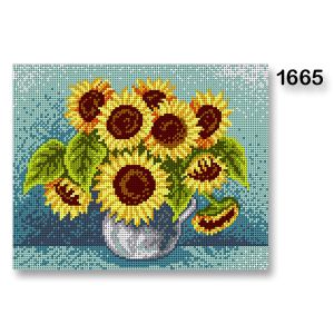 Vyšívací předloha, obrázek na vyšívání 70240/1665, slunečnice, žlutá, 24x30cm