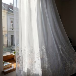 Záclona sablé 30915 MARKIZET, vyšívané květiny, s olůvkem, bílá (více výšek, v metráži)