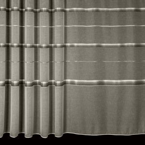 Záclona sablé LUCAS/2 šedé pruhy, krémová (více výšek, v metráži)