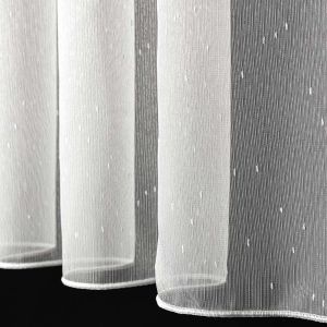 Žakárová záclona 5014, nopky / pršíčko, bílá, s olůvkem (více výšek, v metráži)