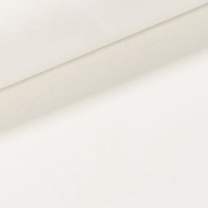 Žebrovaný bavlněný úplet 8058.006 jemný, jednobarevný slonová kost, š.35cm (látka v metráži)