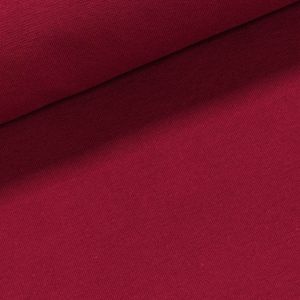 Žebrovaný bavlněný úplet 8058.041 jemný, jednobarevný bordó, š.35cm (látka v metráži)