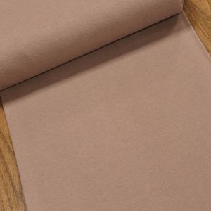 Žebrovaný bavlněný úplet 8058.057 jemný, jednobarevný světle hnědý, š.35cm (látka v metráži)