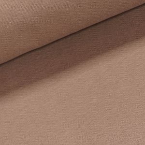 Žebrovaný bavlněný úplet 8058.057 jemný, jednobarevný světle hnědý, š.35cm (látka v metráži)