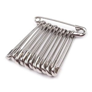 Celokovové spínací špendlíky KOH-I-NOOR 60946/101, stříbrné, délka 28mm, 12 kusů