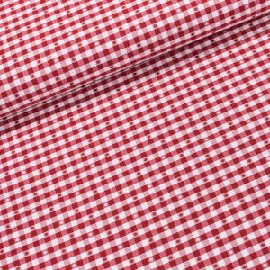 Dekorační látka / ubrusovina 63025/21 vínová kostka s puntíky, šířka 140cm (látka v metráži)