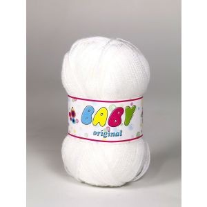Pletací příze Storex BABY ORIGINAL 208 bílá, klasická, 50g/220m