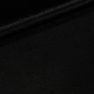 Polyesterový úplet / samet VELVET UNI jednobarevný černý,  š.150cm (látka v metráži)