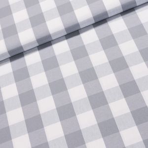 Pravý český bavlněný kanafas ALICE K3,5 12010 kostka 3,5cm, šedý, š.140cm (látka v metráži)