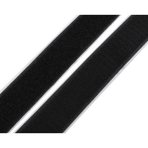 Suchý zip háček + plyš samolepící 750612 černý, šířka 3cm (v metráži)