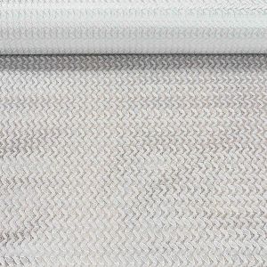 Ubrus PVC vánoční, 23512 STRI krajkový vzor, stříbrné lístky na bílé, š.140cm (metráž)