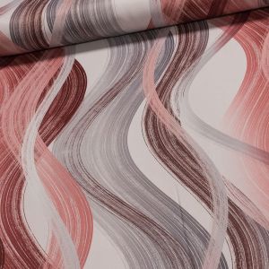 Zatemňovací / termoizolační závěs, blackout 391102/118 vínové vlny, šířka 150cm (látka v metráži)