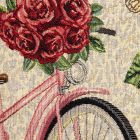 Dekorační polštářek / povláček RETRO RŮŽOVÉ KOLO, 45x45cm